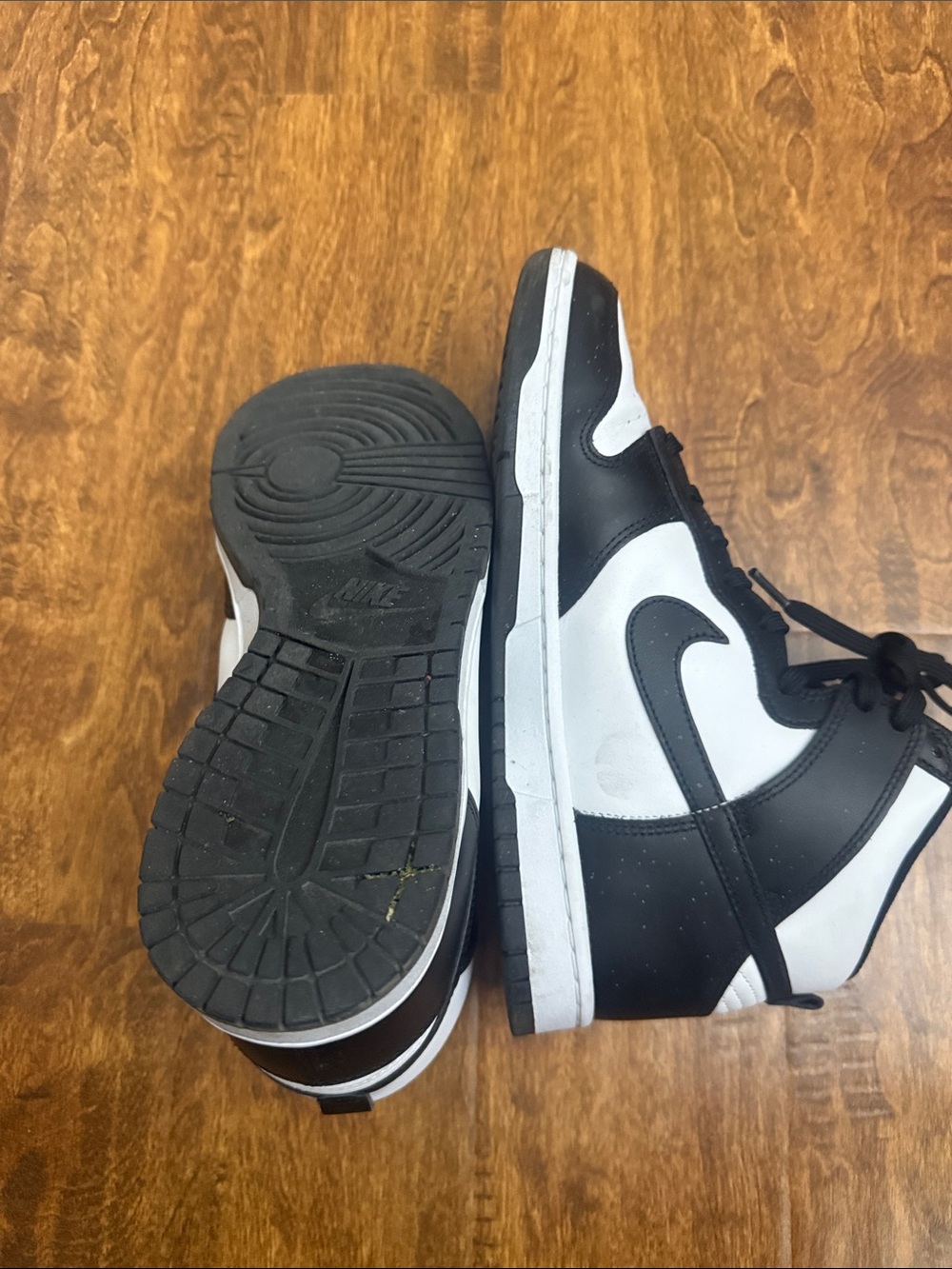 Nike Black and White High-Top Sneakers - Picture 7 of 14
